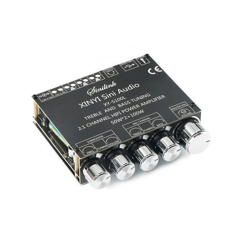 XY-S100L DC5-26V 2*50W+100W 2.1 Channel Bluetooth 5.0 Audio Power Amplifier Board