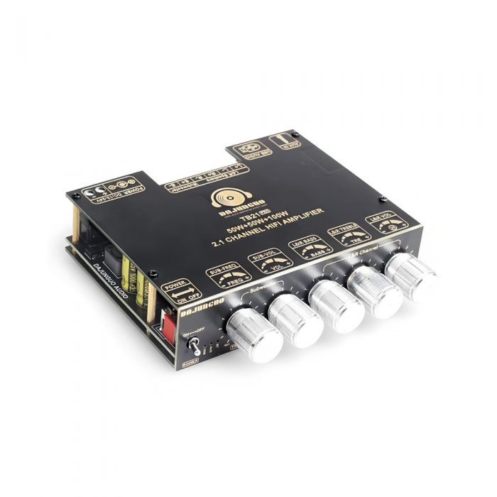 TB21 PRO TPA3116D2 12-24V 2*50W+100W 2.1 Channel Bluetooth 5.2 Audio Power Amplifier Board