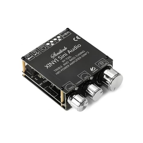 XY-T50L DC5-26V 2*50W Dual Channel 360° Stepless Tone Adjustment Bluetooth 5.0 Audio Power Amplifier Board