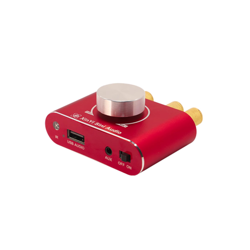XY-X50L TPA3116D2 DC9-24V 2*50W Stereo Bluetooth 5.1 Audio Power Amplifier Board, Red