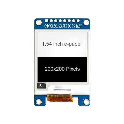 1.54 Inch e-Ink Paper Display Module, 200*200, Black +White, SSD1681, SPI Interface, 8Pin