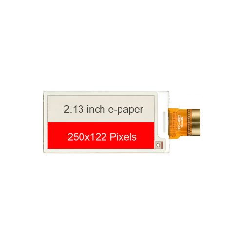 2.13 Inch e-Ink Paper Display, 250*122, Black+White+Red, JD79661, SPI Interface, Plug-in 24Pin