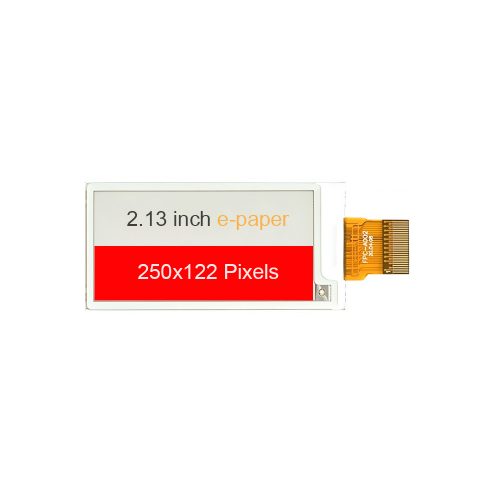 2.13 Inch e-Ink Paper Display, 250*122, Black+White+Red+Yellow, JD79661, SPI Interface, Plug-in 24Pin