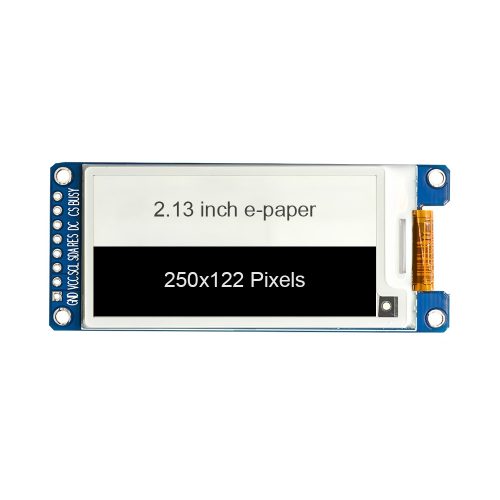 2.13 Inch e-Ink Paper Display Module, 250*122, Black +White, SSD1680Z, SPI Interface, 8Pin