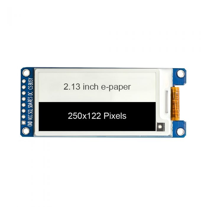 2.13 Inch e-Ink Paper Display Module, 250*122, Black +White, SSD1680Z, SPI Interface, 8Pin