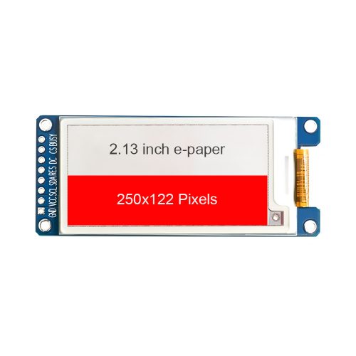 2.13 Inch e-Ink Paper Display Module, 250*122, Black+White+Red, JD79661, SPI Interface, 8Pin