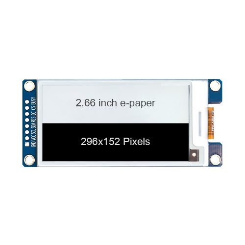 2.66 Inch e-Ink Paper Display Module, 296*152, Black +White, SSD1680, SPI Interface, 8Pin