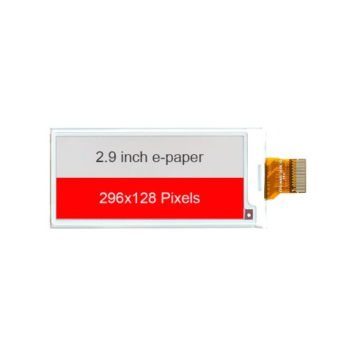 2.9 Inch e-Ink Paper Display, 296*128, Black+White+Red, SSD1680Z,, SPI Interface, Plug-in 24Pin