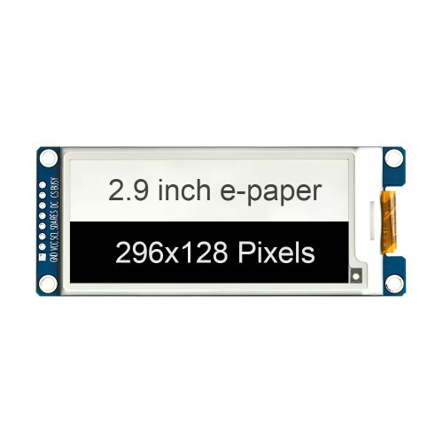 2.9 Inch e-Ink Paper Display Module, 296*128, Black +White, SSD1680Z, SPI Interface, 8Pin