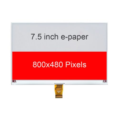 7.5 Inch e-Ink Paper Display, 800*480, Black+White+Red, UC8179,, SPI Interface, Plug-in 24Pin