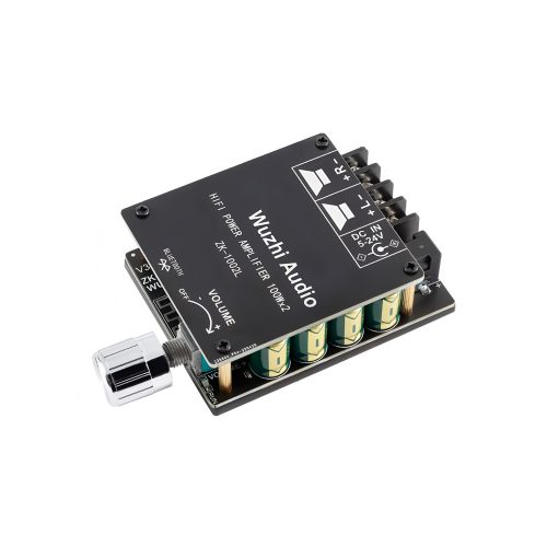 ZK-1002L DC5-24V 2*100W Stereo Bluetooth 5.0 Digital Audio Power Amplifier Board with Case