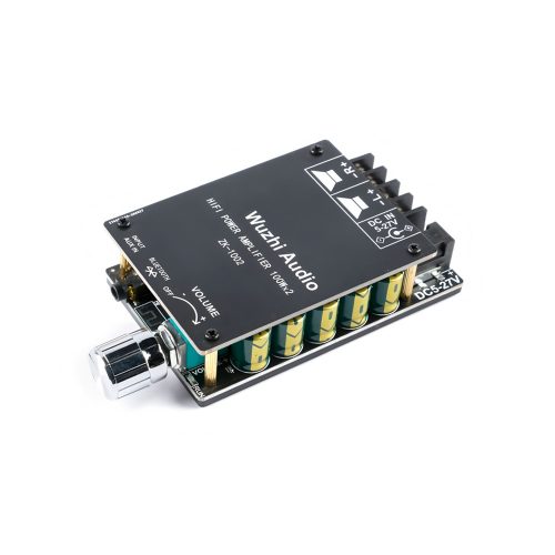 ZK-1002 TPA3116D2 DC5-27V 2*100W Stereo Bluetooth 5.0 Digital Audio Power Amplifier Board with Case