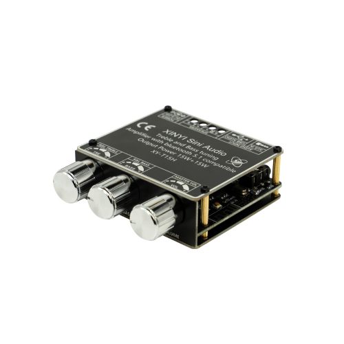 XY-T15H DC9-24V 10W/15W/20W Stereo Bluetooth 5.1 Audio Power Amplifier Board with Cool-looking Rhythmic Lights