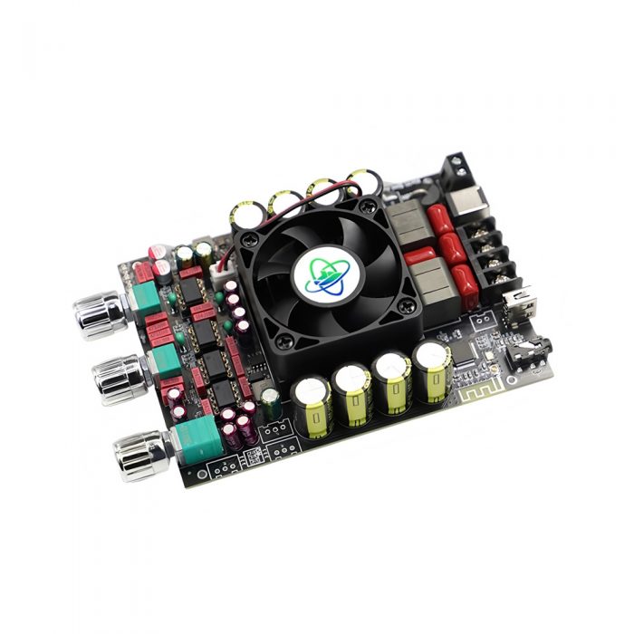 XY-T220H TPA3251D2 DC12-36V 2*220W 360° Stepless Tone Adjustment Stereo Bluetooth 5.2 Audio Power Amplifier Board