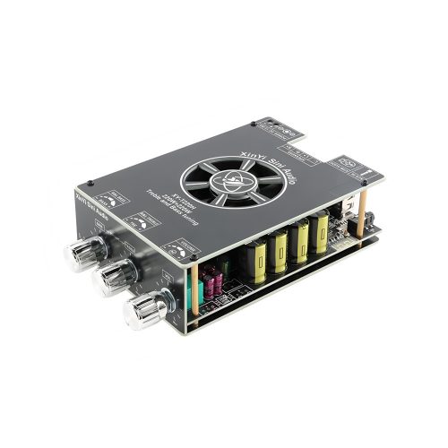 XY-T220H TPA3251D2 DC12-36V 2*220W 360° Stepless Tone Adjustment Stereo Bluetooth 5.2 Audio Power Amplifier Board with Case
