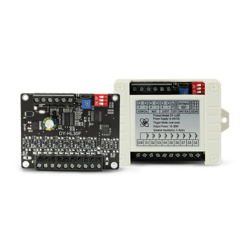DY-L30FK DC9-24V 30W 9 Channel IO Control Trigger 8M Flash Industrial Level Voice Playback Module with Case, Low-Level Trigger Version