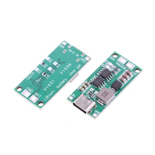 3 Cells 12.6V DC-DC Battery Charging Boost Converter Module, Type-C, Input 3-6V, Output 12.6V/0.37A