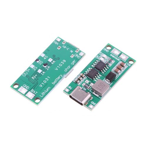 3 Cells 12.6V DC-DC Battery Charging Boost Converter Module, Type-C, Input 3-6V, Output 12.6V/0.74A