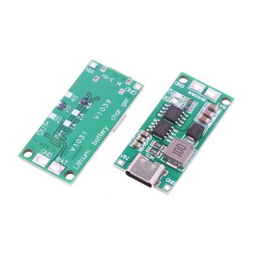 3 Cells 12.6V DC-DC Battery Charging Boost Converter Module, Type-C, Input 3-6V, Output 12.6V/1.48A