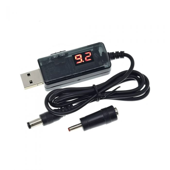 DC5V to DC9V/12V USB Boost Cable DC-DC Step Up Converter Module, 0.8 Meter