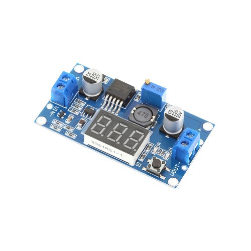 LM2596 DC4-40V to DC1.25-35V Adjustable DC-DC Step Down Buck Voltage Converter Module, 3A, 3-Digits 7 Segment LED Display