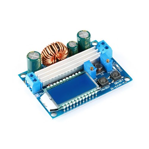 Adjustable DC-DC Step Down/Step Up Buck/Boost Voltage Converter Module, Passive Cooling 3A/35W, Active Cooling 4A/50W, Input DC5.5-30V, Output DC0.5-30V, LCD Display