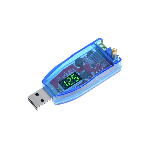 3W Low Power Adjustable DC-DC Converter, Input DC5V, Output DC3.3V/9V/12V/24, Green 3-Digits 7 Segment LED Display