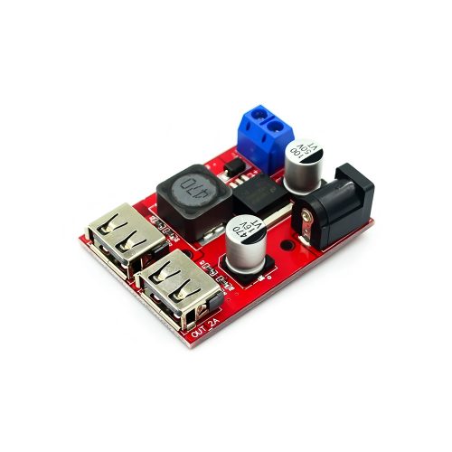 DC-DC Step Down Buck Voltage Converter Module, Input DC6-40V, Output DC5V/3A, 2 USB Interfaces