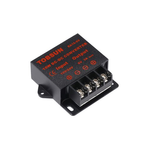 15W 12V/24V to 5V DC-DC Step Down Buck Converter, Waterproof, Input DC10-35V, Output DC5V/3A