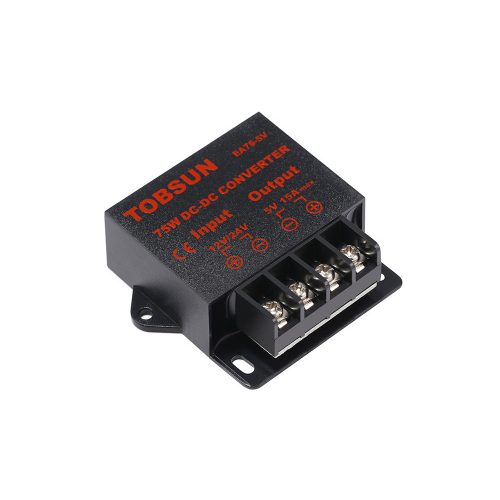 75W 12V/24V to 5V DC-DC Step Down Buck Converter, Waterproof, Input DC10-35V, Output DC5V/15A