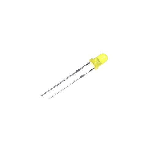 5pcs 2V/20mA Yellow LED 3mm Through Hole, Round Head, 18mm Leg