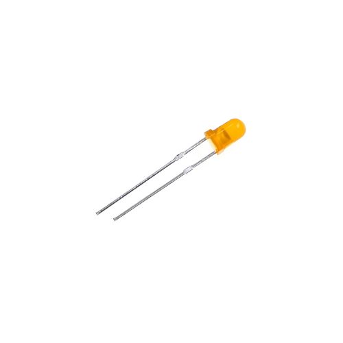 5pcs 2V/20mA Orange LED 3mm Through Hole, Round Head, 18mm Leg