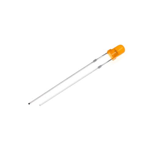 5pcs 2V/20mA Orange LED 3mm Through Hole, Round Head, 28mm Leg