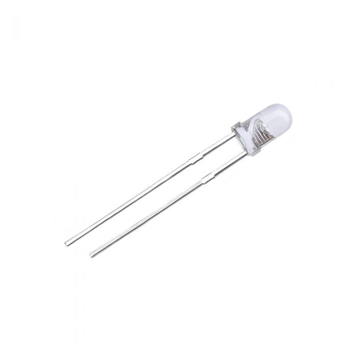 5pcs 2V/20mA Red Ultra-bright LED 3mm Through Hole, Round Head, 18mm Leg