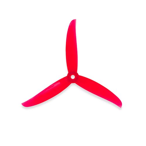 GEMFAN 5.1-inch 5136 Three-Blade Propeller, Polycarbonate, Red 2-Pairs Set(2CW+2CCW)