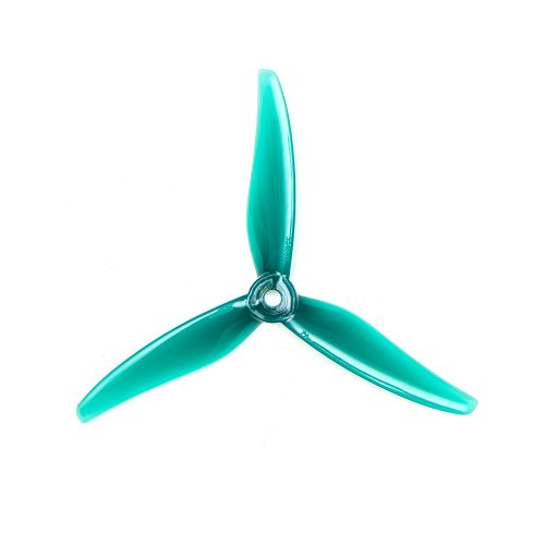 GEMFAN 5.1-inch 51466 V2 Three-Blade Propeller, Polycarbonate, Green 2-Pairs Set(2CW+2CCW)