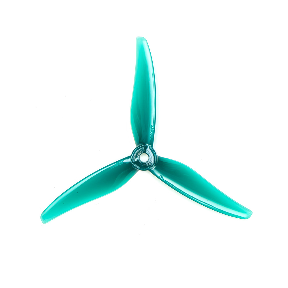 A1101-4014 GEMFAN 5.1-inch 51466 V2 Three-Blade Propeller, Polycarbonate, Green 2-Pairs Set(2CW+2CCW)