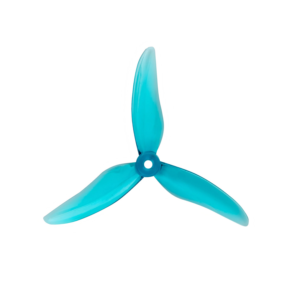 A1101-4022 GEMFAN 5.1-inch 51499 Three-Blade Propeller, Polycarbonate, Crystal Blue 2-Pairs Set(2CW+2CCW)
