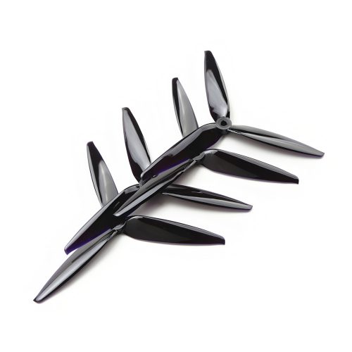 7-inch 7040 Three-Blade Propeller, Polycarbonate, Black 2-Pairs Set(2CW+2CCW)