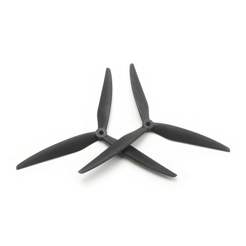 10-inch 1050 Three-Blade Propeller, Carbon Nylon, Black 1-Pairs Set(1CW+1CCW)