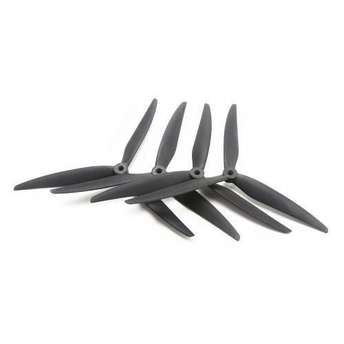 10-inch 1050 Three-Blade Propeller, Carbon Nylon, Black 2-Pairs Set(2CW+2CCW)