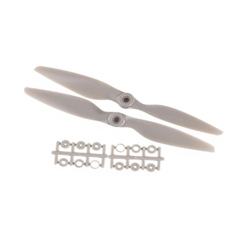 GEMFAN 8-inch MR 8045 Dual-Blade Propeller, Fiberglass Nylon, Black 1-Pairs Set(1CW+1CCW)