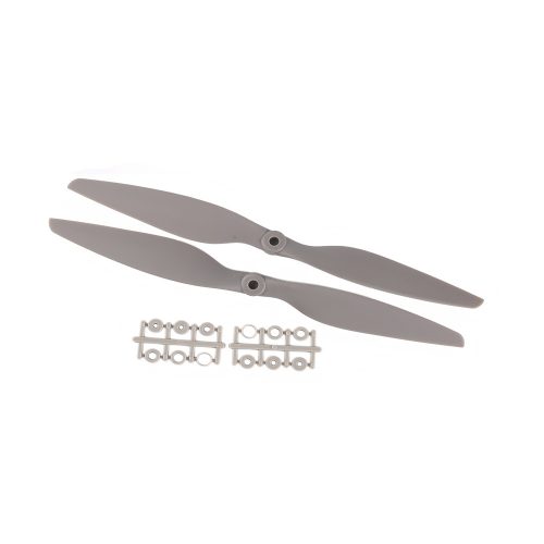 GEMFAN 11-inch MR 1145 Dual-Blade Propeller, Fiberglass Nylon, Black 1-Pairs Set(1CW+1CCW)