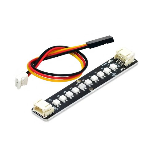 10 Bits WS2812B Programmable RGB LED Strip Module + 15CM Male PH2.0 to Female 3P Dupont Head Cable