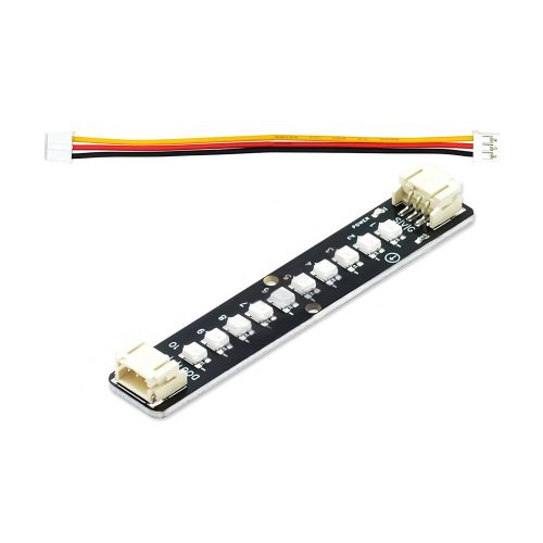 10 Bits WS2812B Programmable RGB LED Strip Module + 15CM Male PH2.0 to Male PH2.0 Cable