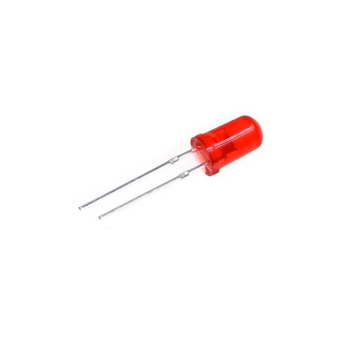 5pcs 2V/20mA Red LED 5mm Through Hole, Round Head, 18mm Leg