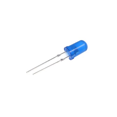 5pcs 3V/20mA Blue LED 5mm Through Hole, Round Head, 18mm Leg