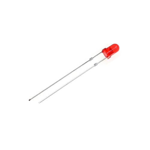 5pcs 2V/20mA Red LED 5mm Through Hole, Round Head, 28mm Leg