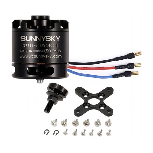 SunnySky X2212 1400KV Ⅱ Brushless Motor, 2-4S Working Voltage, Max Power 365W, Max Current 28A, Max Thrust 600g, Lead Cable 100mm