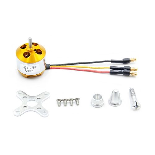 XXD A2212 2200KV Brushless Motor, 2-3S Working Voltage, Lead Cable 100mm, Soldered with 3.5mm Banana Plug